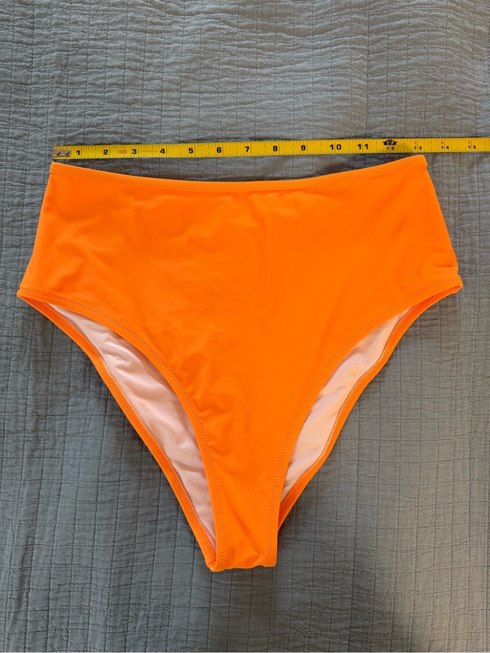 High-Waist Women’s Swim Bottoms in Bright Orange